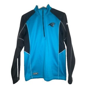 New Era Blue Carolina Panthers Combine Authentic Two-a-Days Half-Zip Jacket